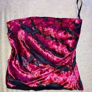 Red Velvet Tube Top Size Small
